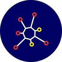 conception d'icône créative de molécule vecteur