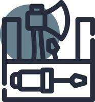 conception d'icônes créatives de boîte à outils vecteur