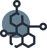 conception d'icône créative de molécule vecteur