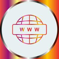 icône de vecteur web mondial