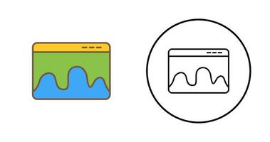 icône de vecteur de statistiques de page Web