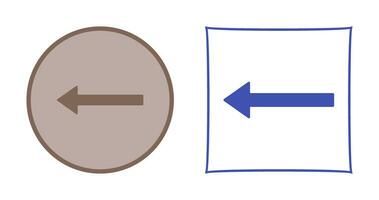 icône de vecteur de flèche gauche unique