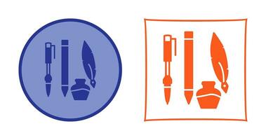 icône de vecteur de matériel d'écriture unique