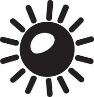 Soleil icône vecteur illustration silhouette noir Couleur 5