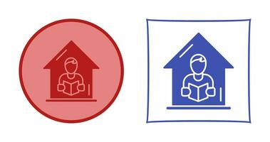 icône de vecteur d'apprentissage à domicile