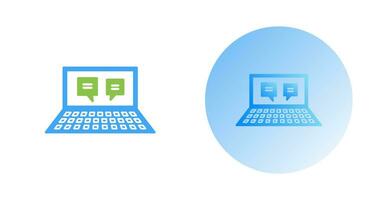 icône de vecteur de conversation en ligne unique