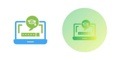 icône de vecteur d'apprentissage numérique