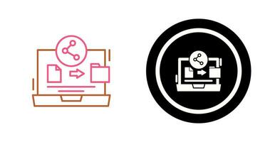 icône de vecteur de partage de fichiers