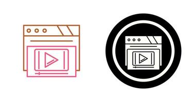 icône de vecteur de lecteur vidéo