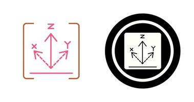icône de vecteur d'axe