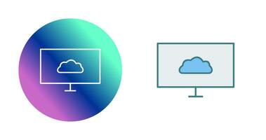 icône de vecteur de système cloud unique