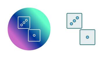 icône de vecteur de dés unique