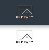 modèle de logo de construction et de bâtiment de logo immobilier vecteur