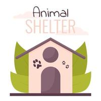 jolie illustration de la maison pour les animaux vecteur