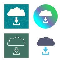 téléchargement unique à partir de l'icône de vecteur de nuage