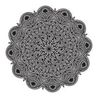 conception de fond de mandala islamique arabesque avec dessin au trait floral vecteur