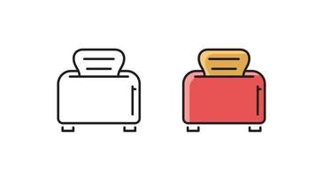 grille-pain - icône linéaire. ménage de cuisine. symbole de vecteur de ligne simple.