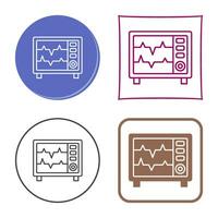 icône de vecteur de moniteur de fréquence cardiaque