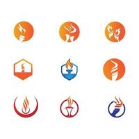 torche logo modèle vecteur symbole illustration design