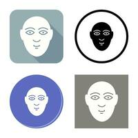 icône de vecteur de visage humain