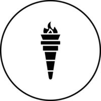icône de vecteur de torche