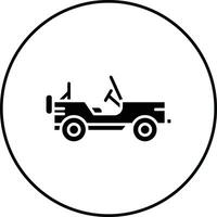 armée voiture vecteur icône