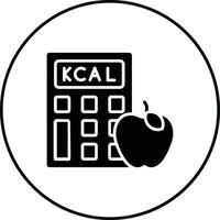 calorie calculatrice vecteur icône