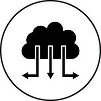 nuage Distribution vecteur icône