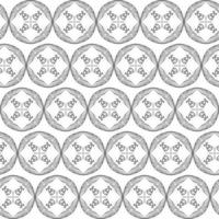 modèle sans couture abstrait avec des cercles ronds dessinés à la main vecteur