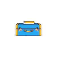 illustration d'icône de dessin animé valise vecteur