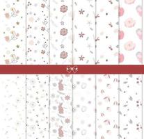 collection de fantaisie colorée transparente motif floral transparent vecteur