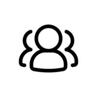 groupe icône dans branché contour style isolé sur blanc Contexte. groupe silhouette symbole pour votre site Internet conception, logo, application, ui. vecteur illustration, eps10.