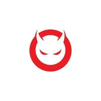 modèle d'icône de vecteur de logo de diable rouge