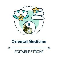 icône de concept de médecine orientale vecteur