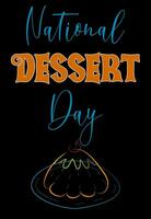 signe de la journée nationale du dessert vecteur