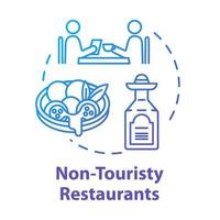 icône de concept de restaurants non touristiques vecteur