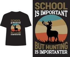 conception de t-shirt de chasse vecteur