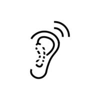 oreille icône vecteur conception modèles