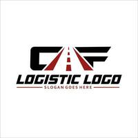 la logistique logo vecteur. logistique transport logo qui consiste de le des lettres cmf ou cf sur blanc Contexte vecteur