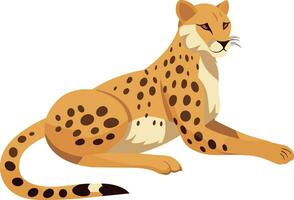 vecteur léopard ou guépard plat art illustration