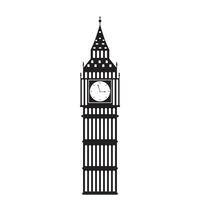 de Londres point de repère gros Ben, le gros horloge. vecteur illustration dans noir tons vecteur silhouette illustration de le sites touristiques de Londres, Angleterre.