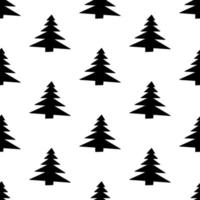 modèle sans couture fabriqué à partir de sapins abstraits doodle isolated on white vecteur