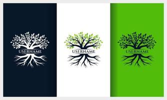création de logo arbre de vie, modèle de logo illustration arbre nature vecteur