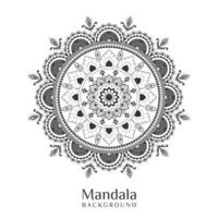 contour mandala Contexte dans direct style. décoratif rond ornement vecteur