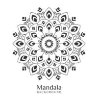 contour mandala Contexte dans direct style. décoratif rond ornement vecteur