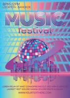 affiche fantastique du festival de musique pour la fête vecteur