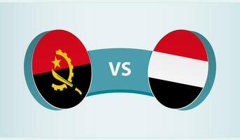 angola contre Yémen, équipe des sports compétition concept. vecteur