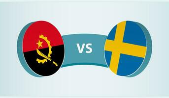 angola contre Suède, équipe des sports compétition concept. vecteur