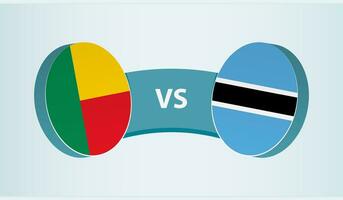 Bénin contre botswana, équipe des sports compétition concept. vecteur