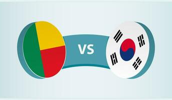 Bénin contre Sud Corée, équipe des sports compétition concept. vecteur